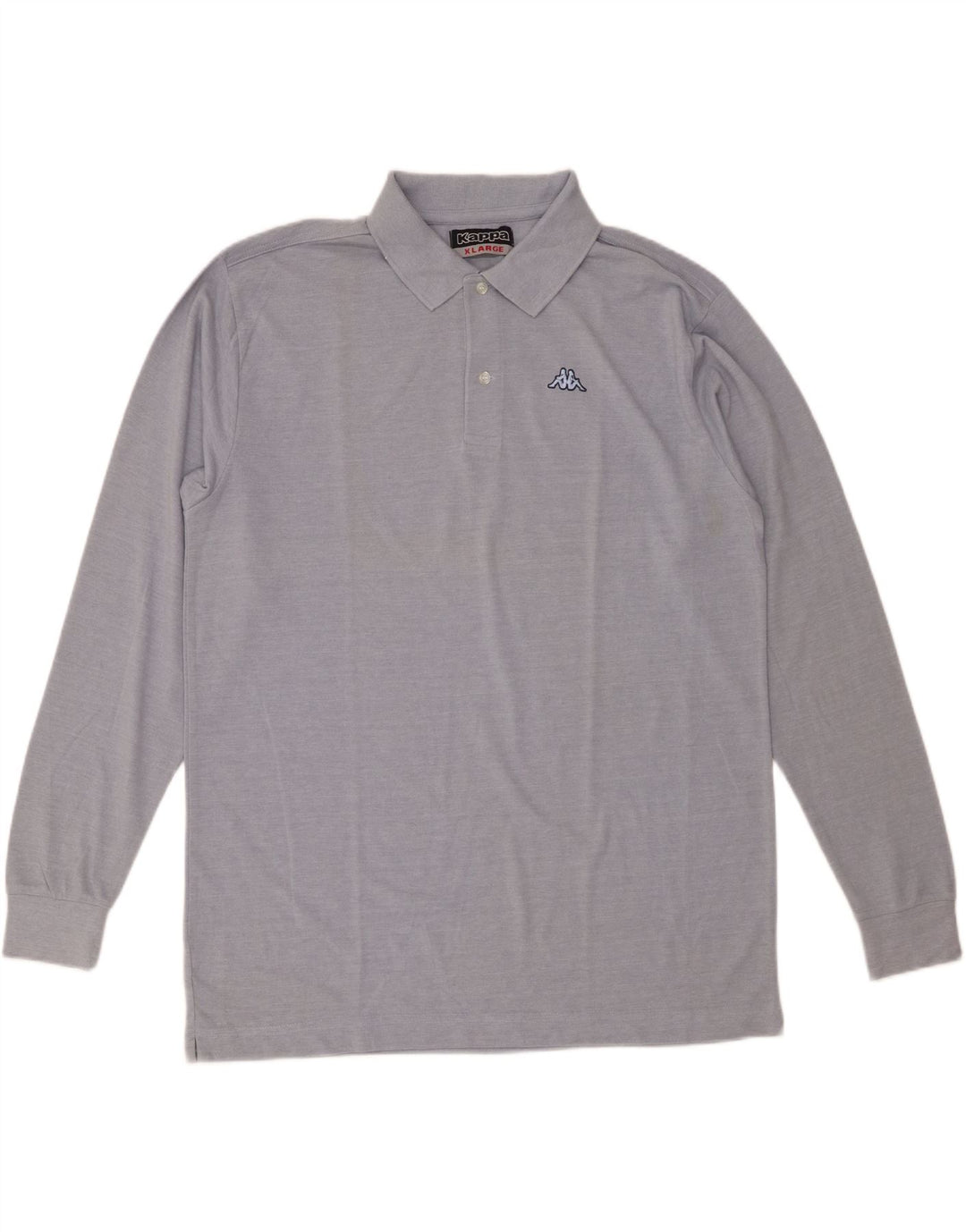 Kappa Mens Long Sleeve Polo Shirt XL Blue Cotton
