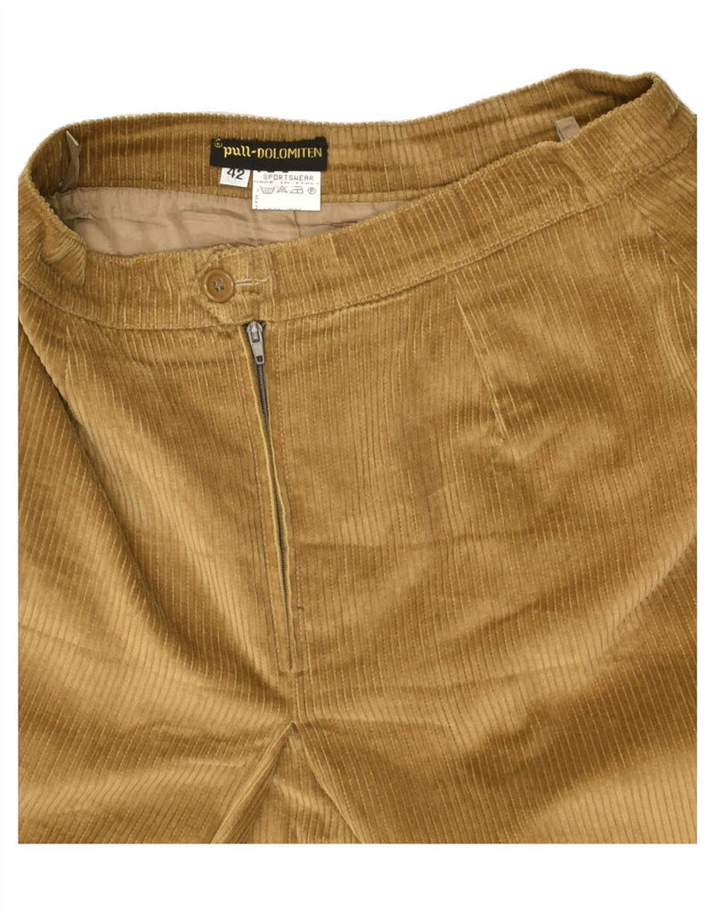 PULL DOLOMITEN Womens Corduroy Capri Trousers IT 42 Medium W26 L16  Brown | Vintage Pull Dolomiten | Thrift | Second-Hand Pull Dolomiten | Used Clothing | Messina Hembry 