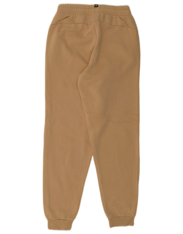 Puma Boys Tracksuit Trousers Joggers 15-16 Years Beige Cotton