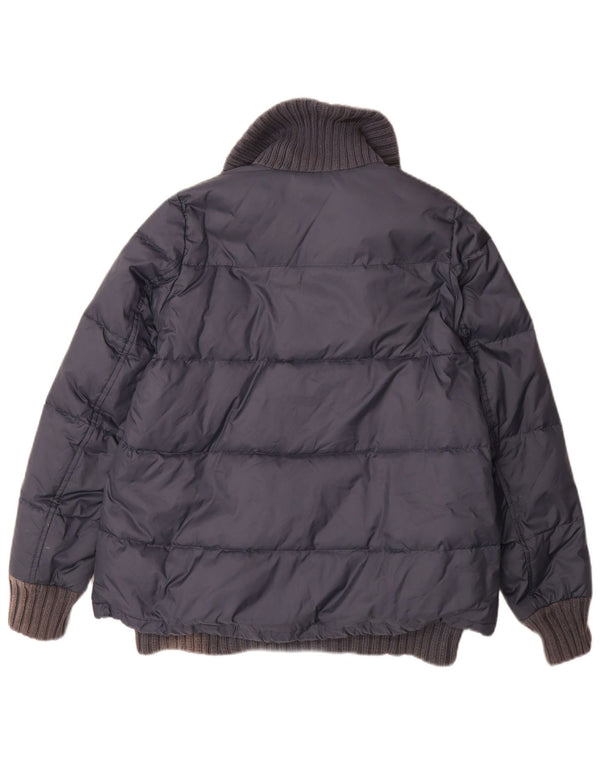Diesel Mens Loose Fit Padded Jacket UK 34 XS Navy Blue Nylon