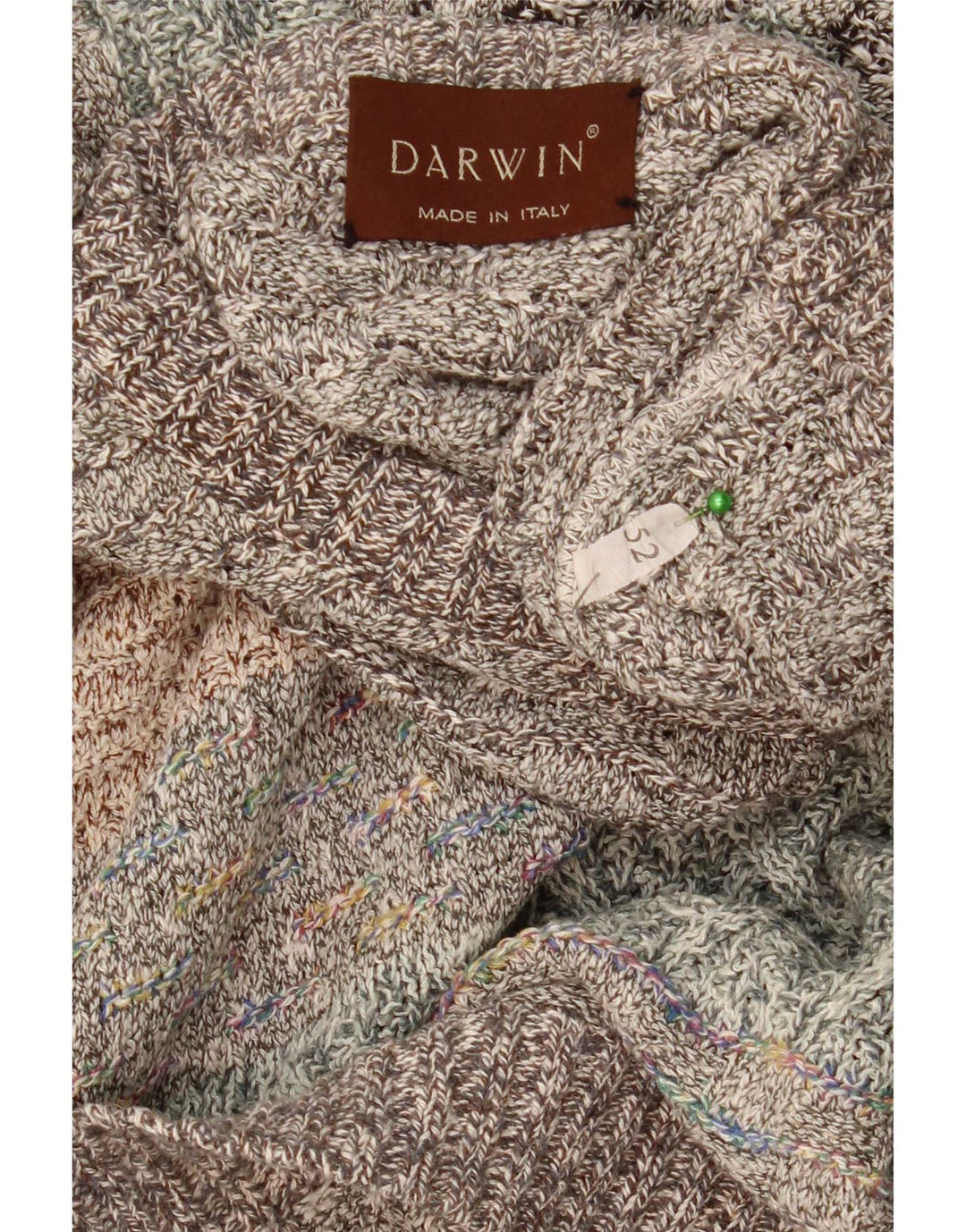 Darwin Mens Crew Neck Jumper Sweater Size 52 Large Multicoloured Striped