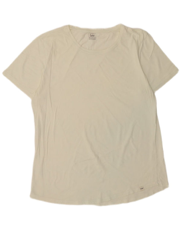 Lee Mens Long Regular Fit T-Shirt Top 2XL White