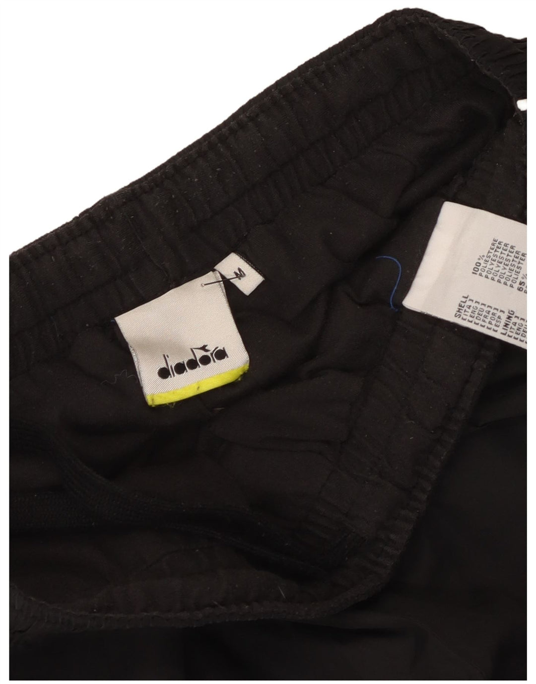 Diadora Mens Tracksuit Trousers Joggers Medium Black Polyester