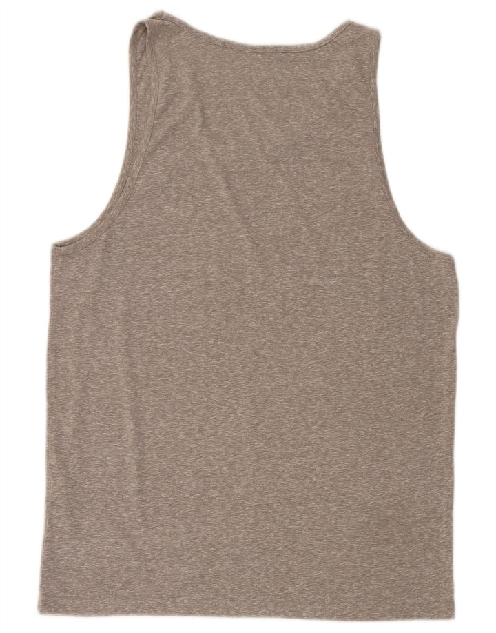Jack & Jones Mens T-Shirt Top Large Grey Flecked Polyester