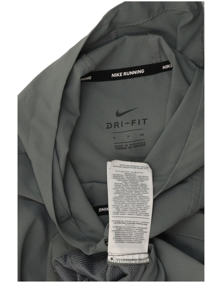 Nike Mens Dri Fit Hooded Tracksuit Top Jacket Small Grey Colourblock