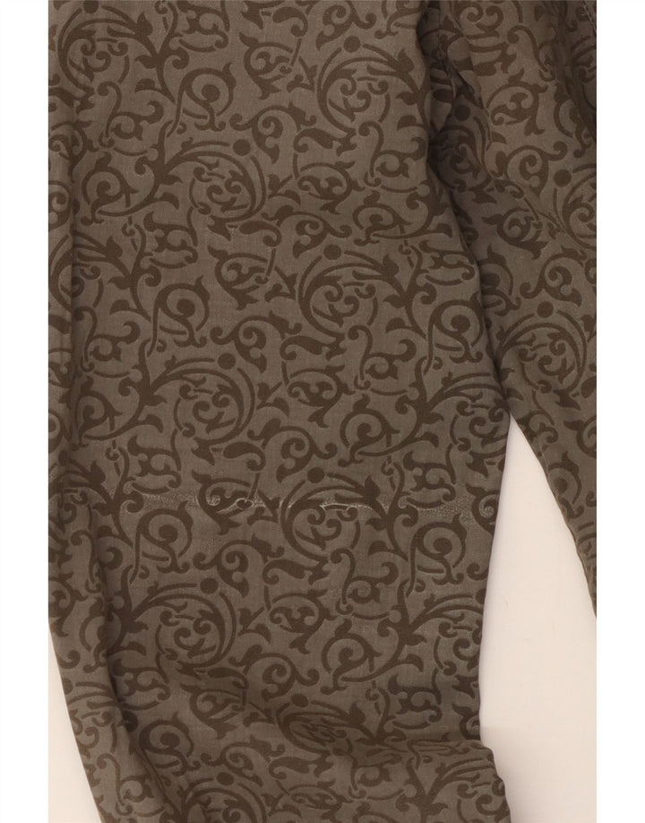 Diesel Mens Shirt Small Brown Paisley Cotton