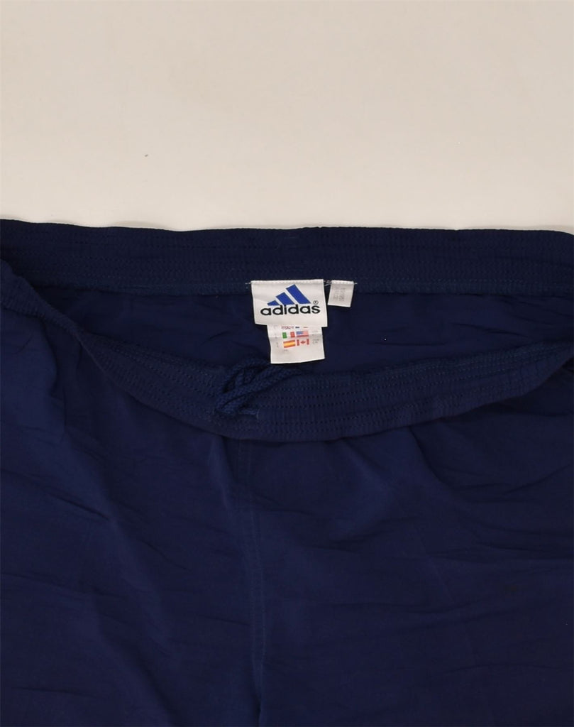 ADIDAS Mens Sport Shorts Large Navy Blue Polyester | Vintage Adidas | Thrift | Second-Hand Adidas | Used Clothing | Messina Hembry 