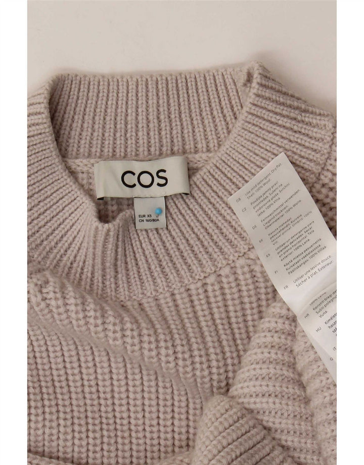 Cos Womens Turtle Neck Jumper Sweater UK 6 XS Grey Wool