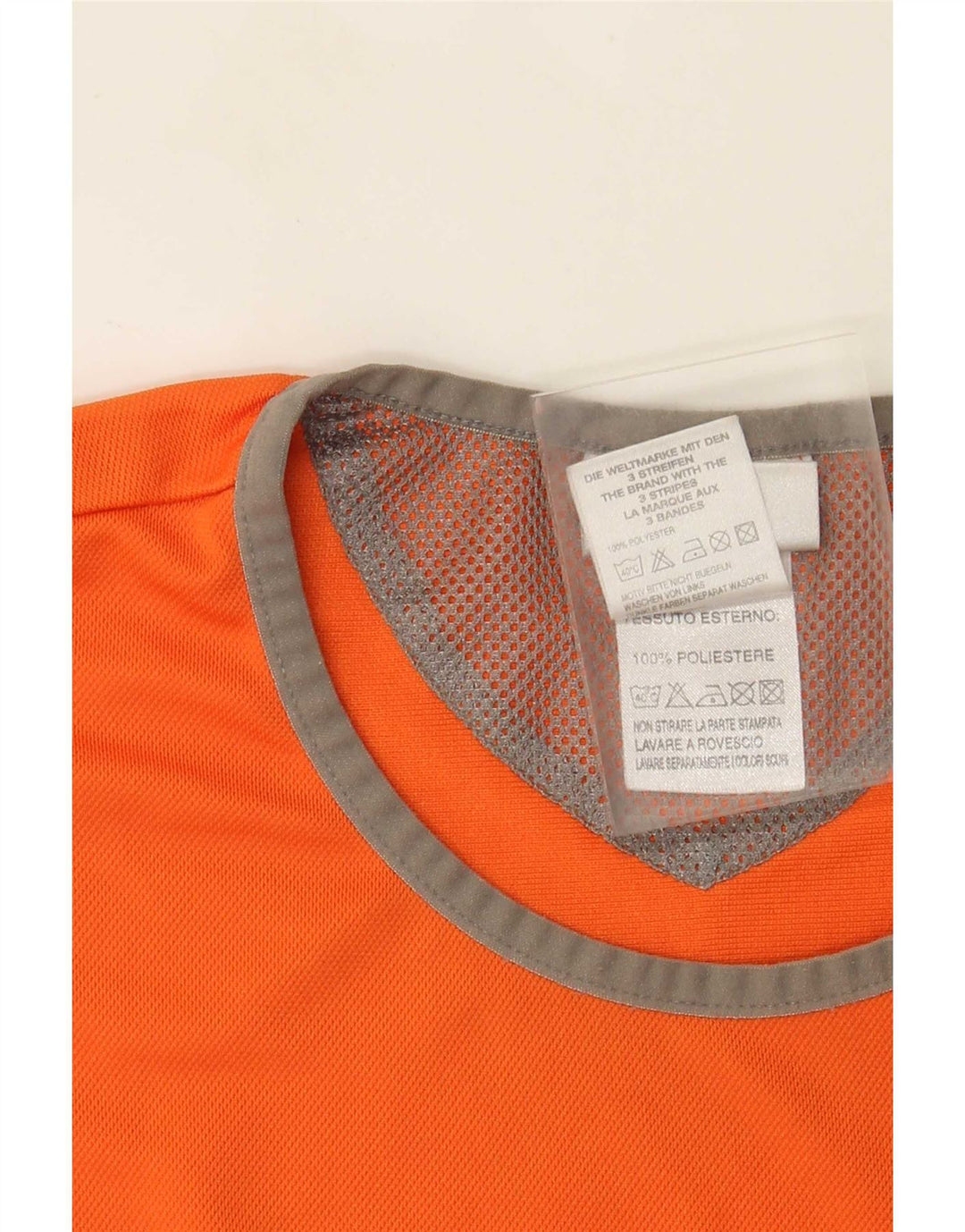 Adidas Mens T-Shirt Top Small Orange Polyester