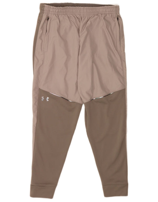 Under Armour Mens Graphic Tracksuit Trousers Joggers Large Grey Colourblock