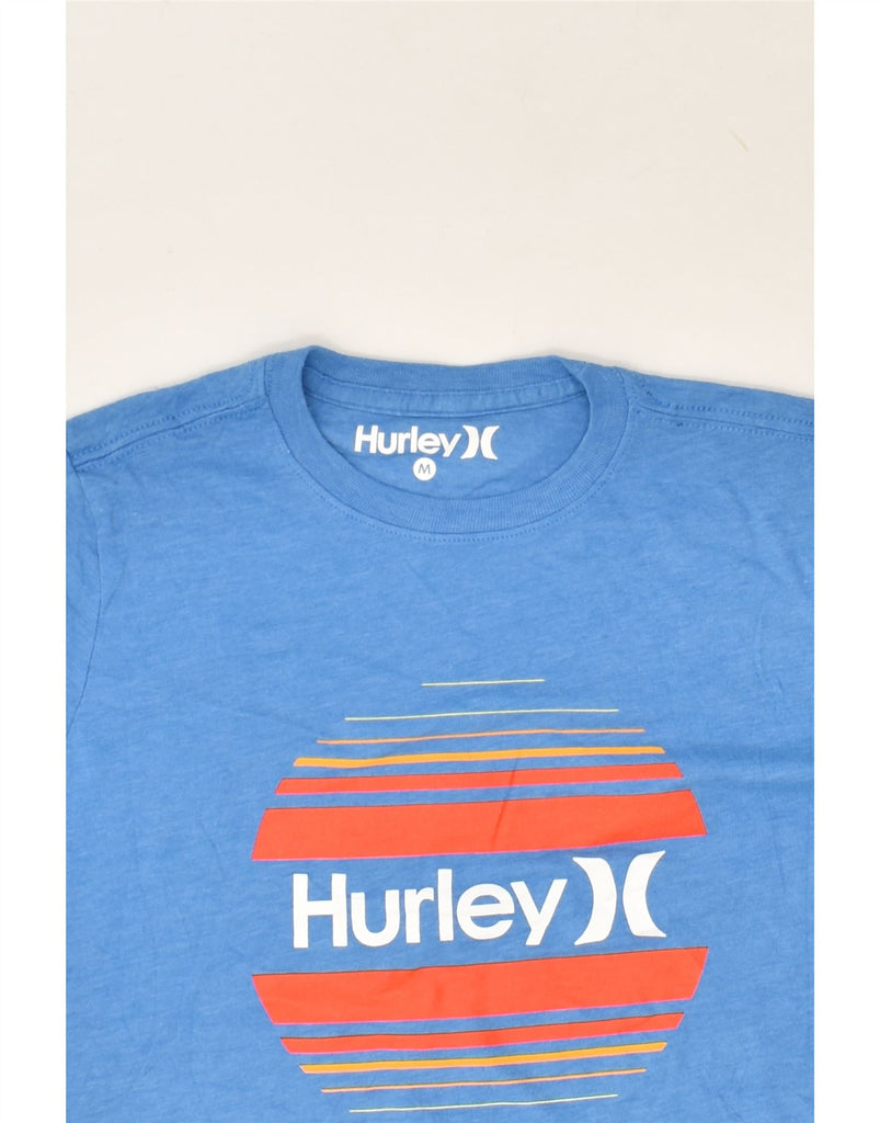 HURLEY Womens Graphic T-Shirt Top UK 12 Medium Blue | Vintage Hurley | Thrift | Second-Hand Hurley | Used Clothing | Messina Hembry 