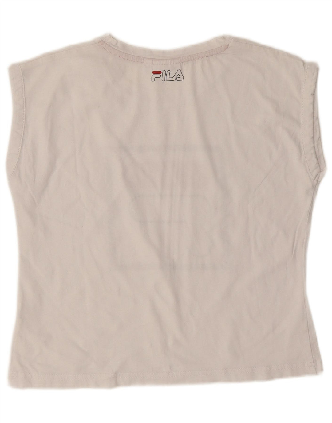 Fila Womens Graphic T-Shirt Top UK 10 Small White