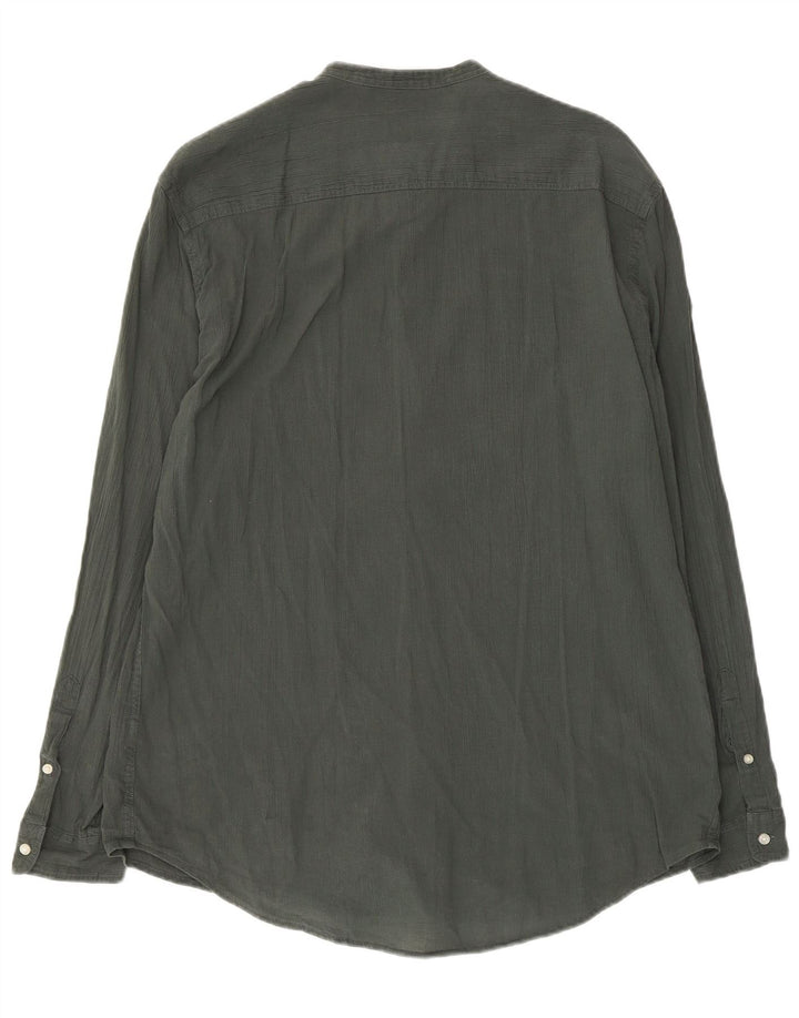 Zara Mens Shirt XL Khaki Cotton