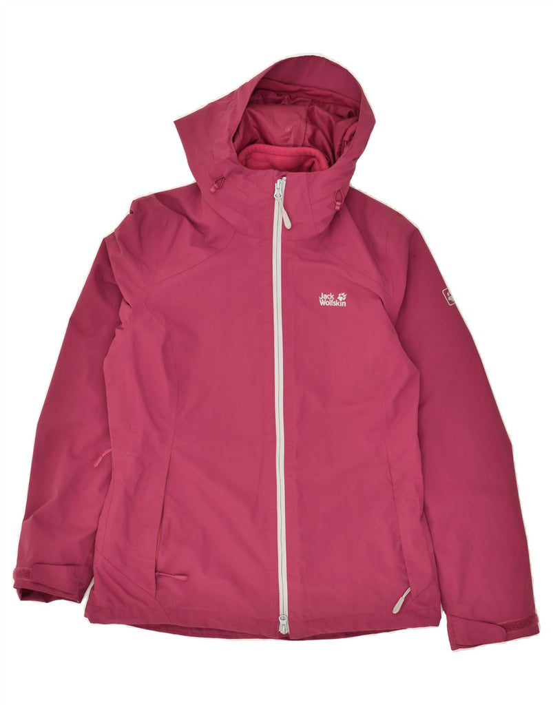 JACK WOLFSKIN Womens 3 In 1 Hooded Windbreaker Jacket UK 8/10 Small Pink | Vintage Jack Wolfskin | Thrift | Second-Hand Jack Wolfskin | Used Clothing | Messina Hembry 