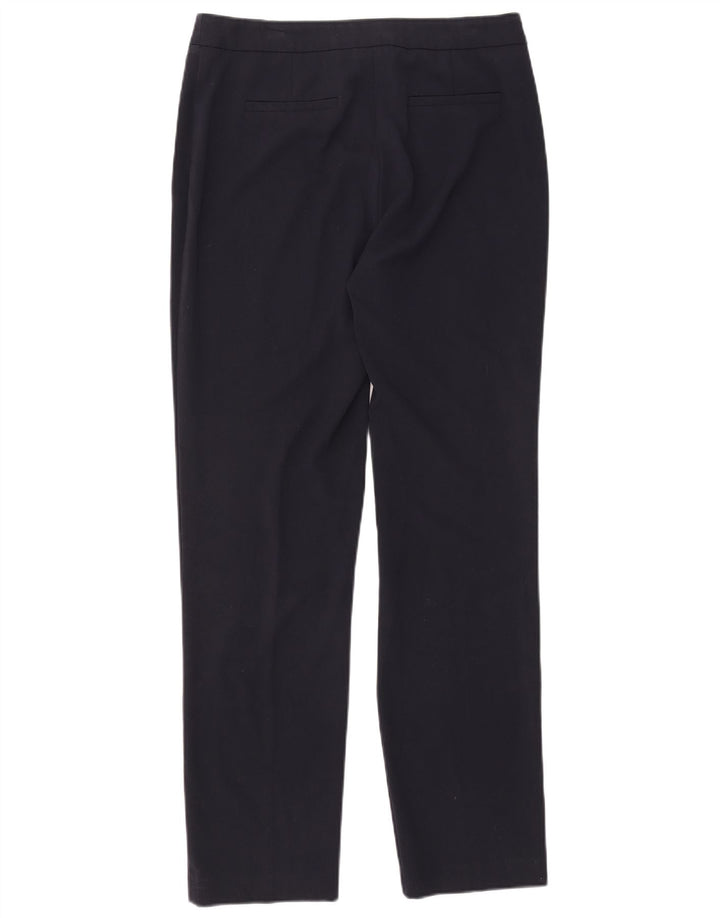 Marks & Spencer Womens Slim Suit Trousers UK 12 Medium W32 L31 Navy Blue