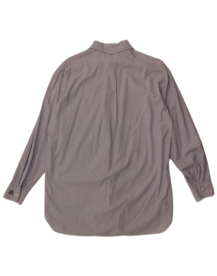 Emporio Armani Womens Shirt IT 42 Medium Blue Check Cotton