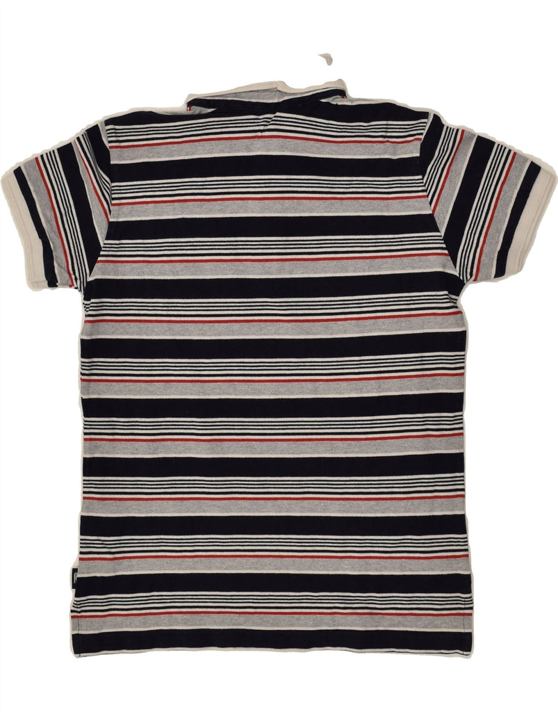 JECKERSON Boys Polo Shirt 10-11 Years Grey Striped Cotton | Vintage Jeckerson | Thrift | Second-Hand Jeckerson | Used Clothing | Messina Hembry 