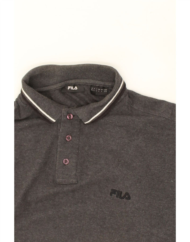 FILA Mens Polo Shirt Large Grey Cotton | Vintage Fila | Thrift | Second-Hand Fila | Used Clothing | Messina Hembry 