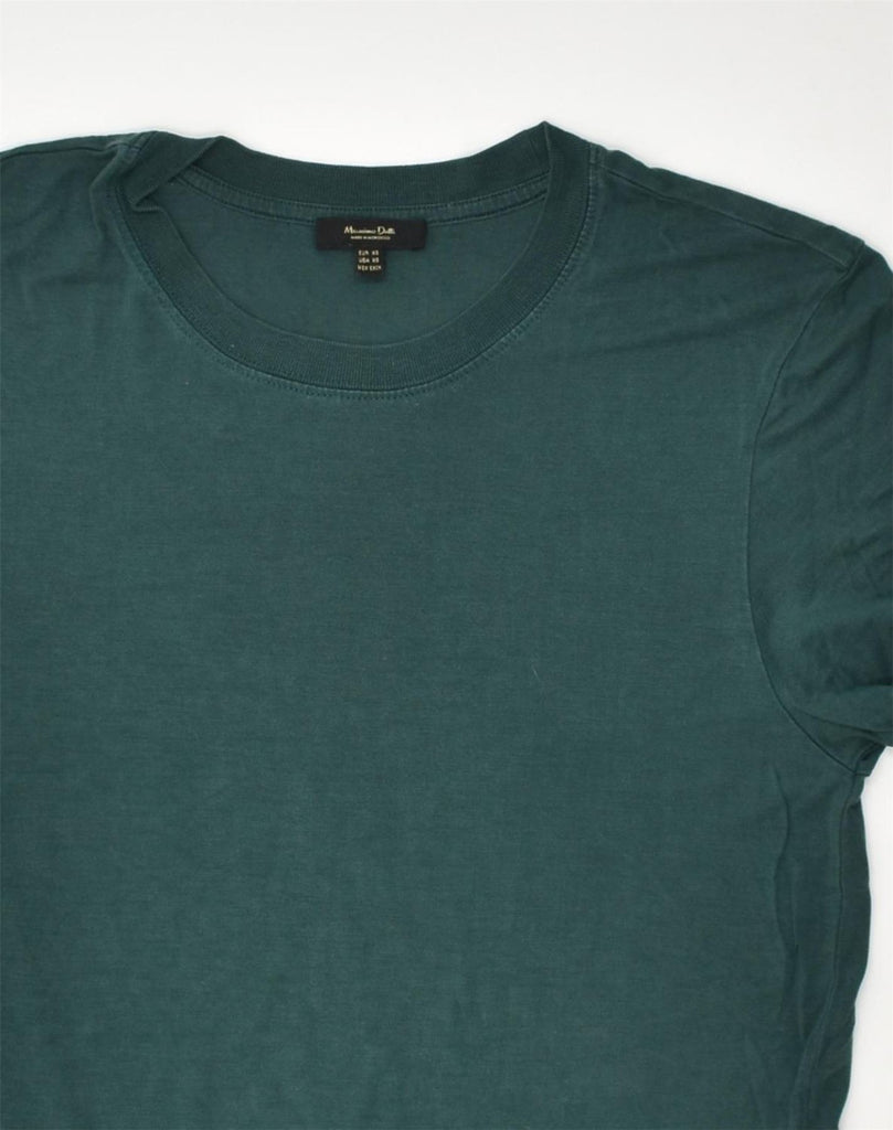 MASSIMO DUTTI Womens T-Shirt Top UK 6 XS Green Lyocell | Vintage Massimo Dutti | Thrift | Second-Hand Massimo Dutti | Used Clothing | Messina Hembry 