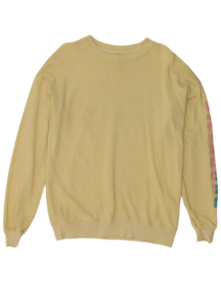 Billabong Mens Graphic Sweatshirt Jumper Small Yellow Cotton