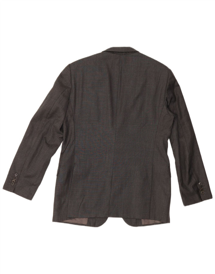 Armani Collezioni Mens 2 Button Blazer Jacket IT 50 Large Grey Wool