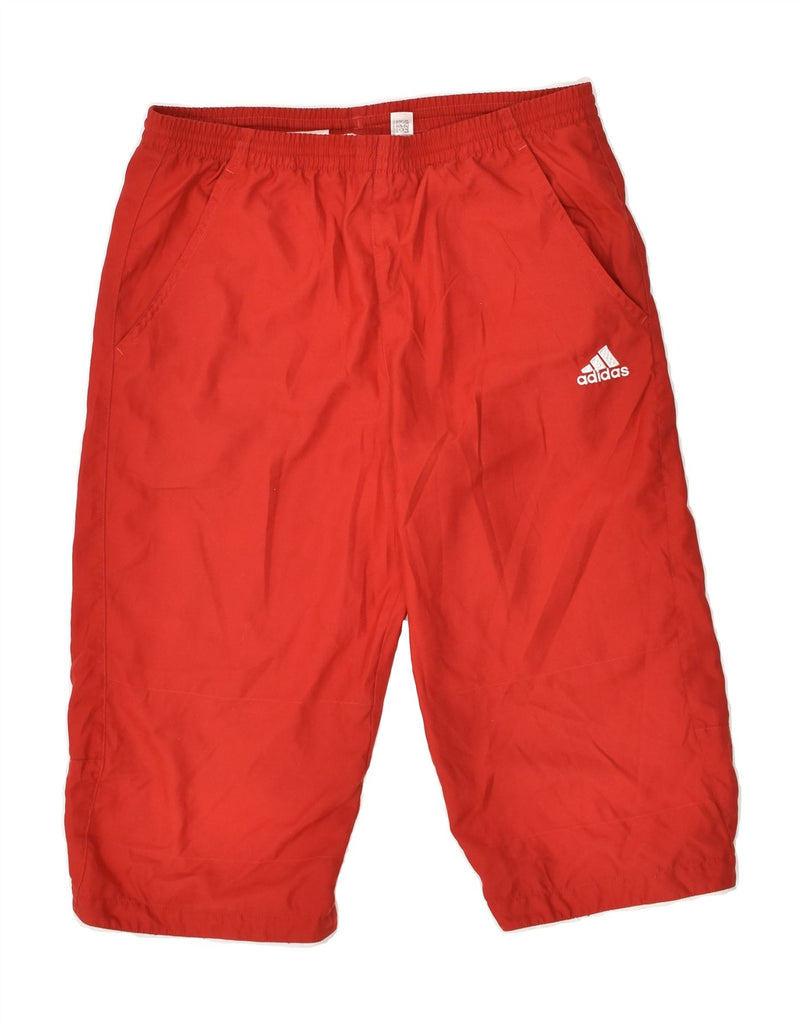 ADIDAS Boys Sport Shorts 13-14 Years Red Polyester | Vintage Adidas | Thrift | Second-Hand Adidas | Used Clothing | Messina Hembry 