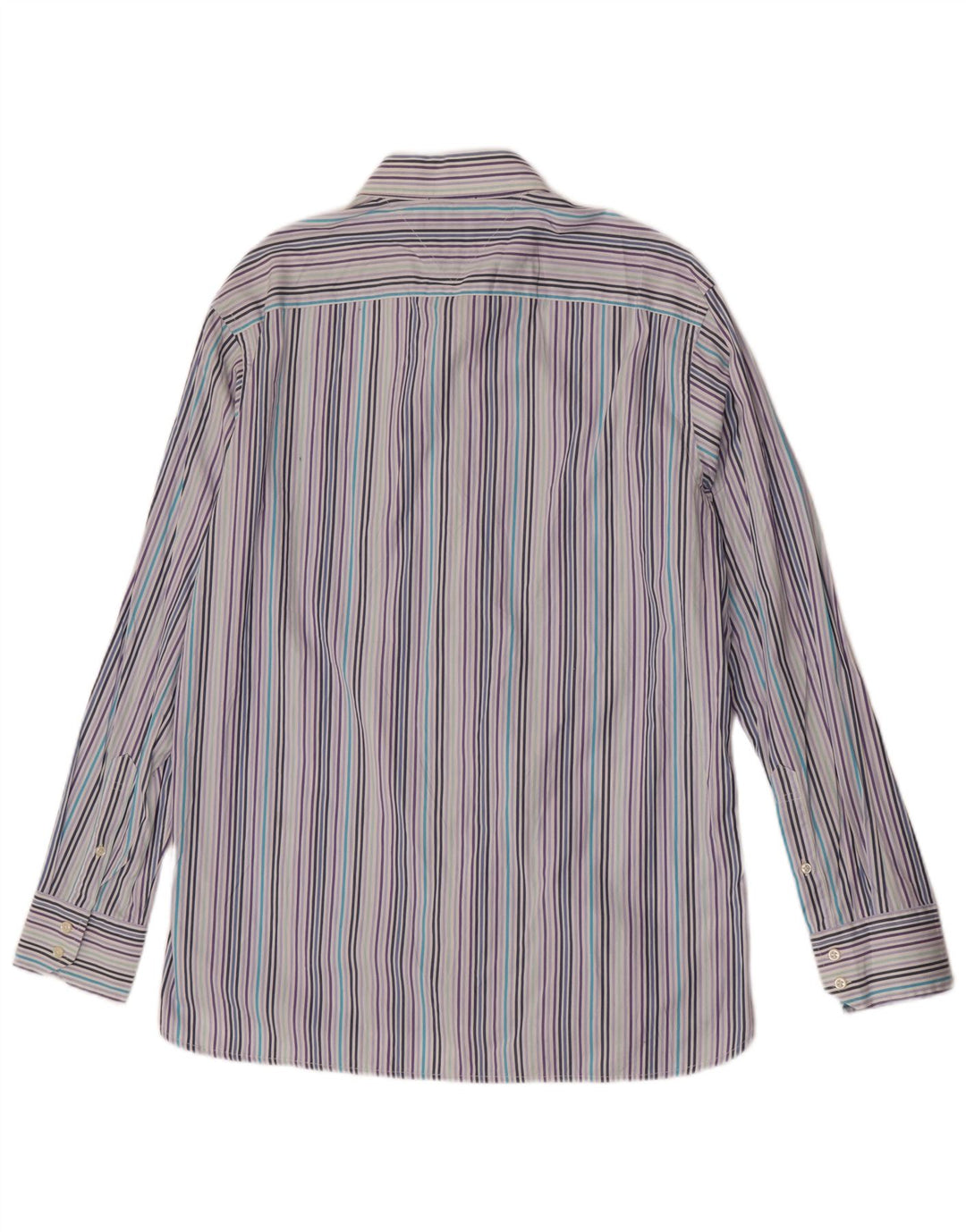 Tommy Hilfiger Mens Shirt Large Blue Striped Cotton
