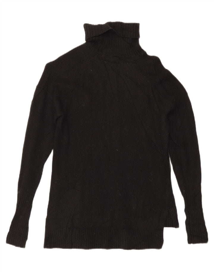 J. CREW Womens Oversized Roll Neck Jumper Sweater UK 2 2XS Black Nylon Vintage J. Crew and Second-Hand J. Crew from Messina Hembry 