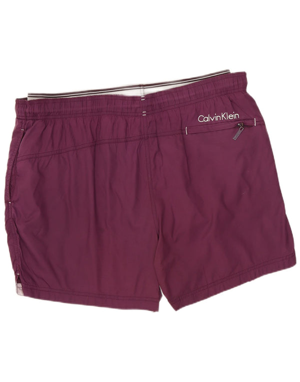 Calvin Klein Mens Swimming Shorts Large  Purple Nylon