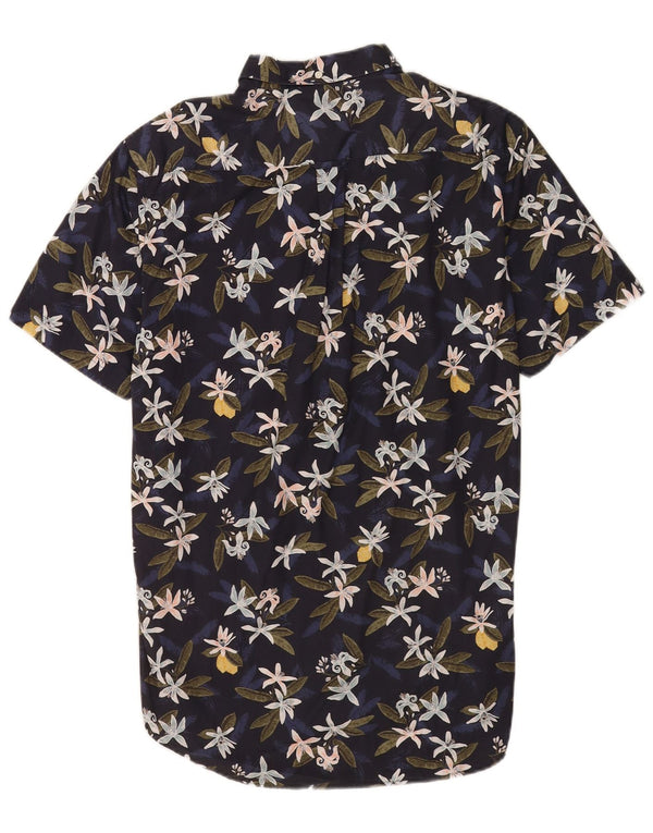 Gant Mens Short Sleeve Shirt Size 39/40 15 3/4Medium Blue Floral