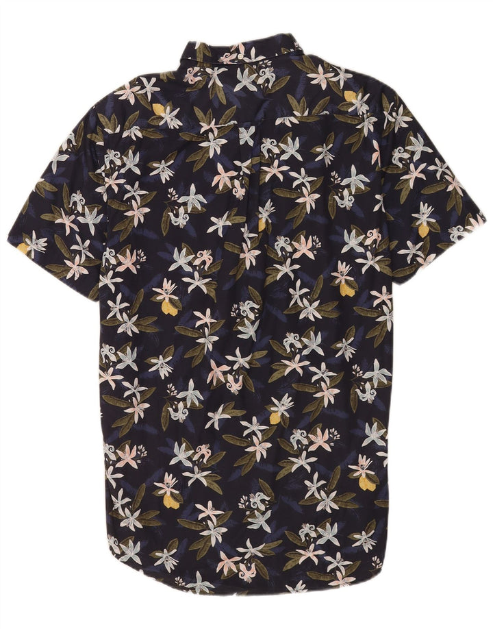 Gant Mens Short Sleeve Shirt Size 39/40 15 3/4Medium Blue Floral