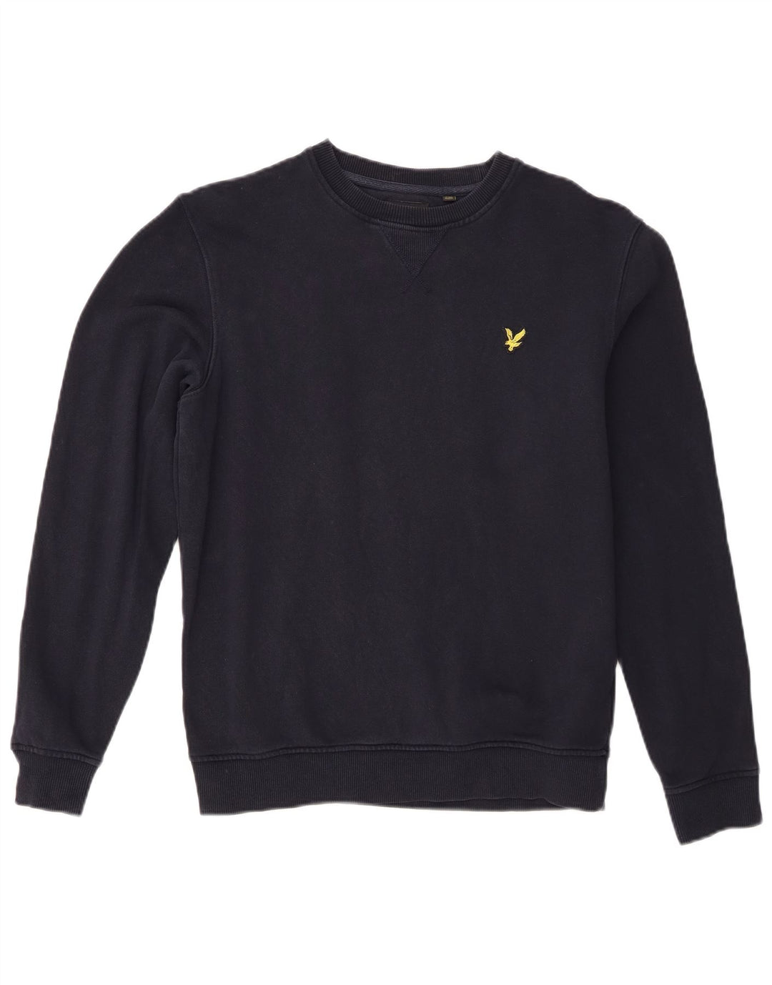 Lyle & Scott Mens Sweatshirt Jumper Small Navy Blue Cotton