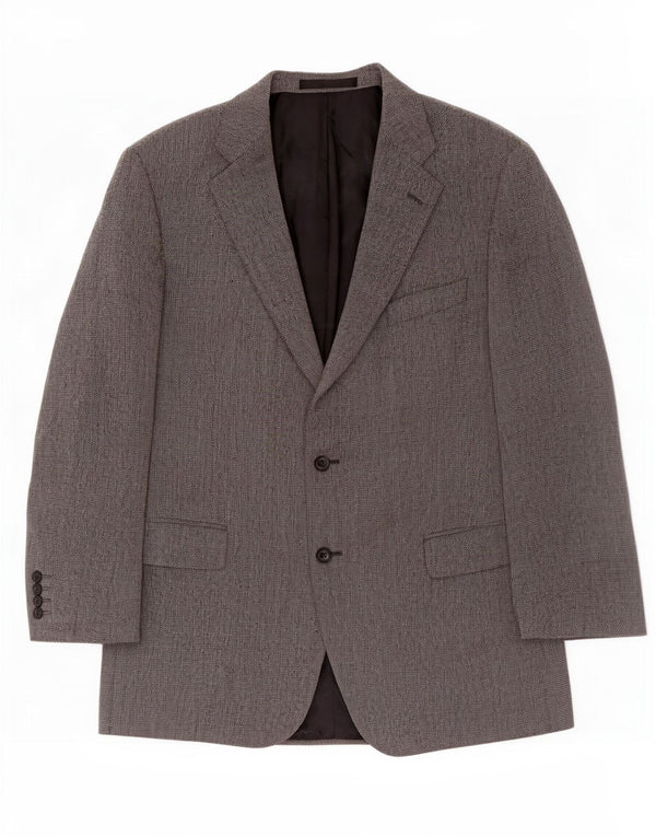 Marks & Spencer Mens 2 Button Blazer Jacket UK 44 XL Grey New Wool