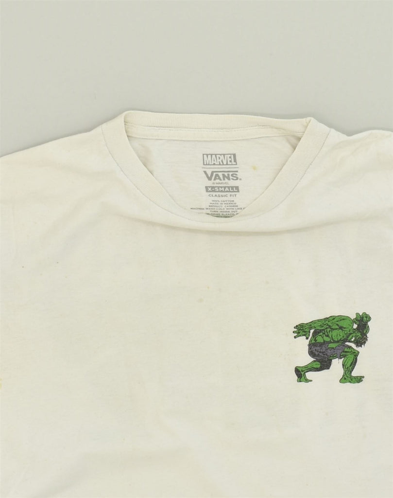 VANS Mens Marvel Classic Fit Graphic T-Shirt Top XS White Cotton | Vintage Vans | Thrift | Second-Hand Vans | Used Clothing | Messina Hembry 