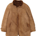 Vintage Mens Shearling Jacket IT 48 Medium Brown Leather
