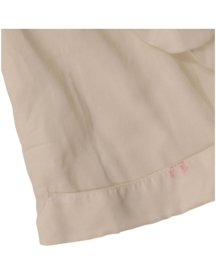 Vintage Womens Short Sleeve Shirt Blouse UK 18 XL White