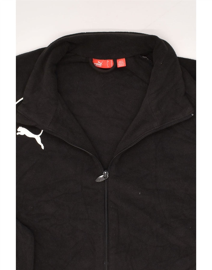 PUMA Mens Fleece Jacket UK 42 XL Black Polyester | Vintage Puma | Thrift | Second-Hand Puma | Used Clothing | Messina Hembry 