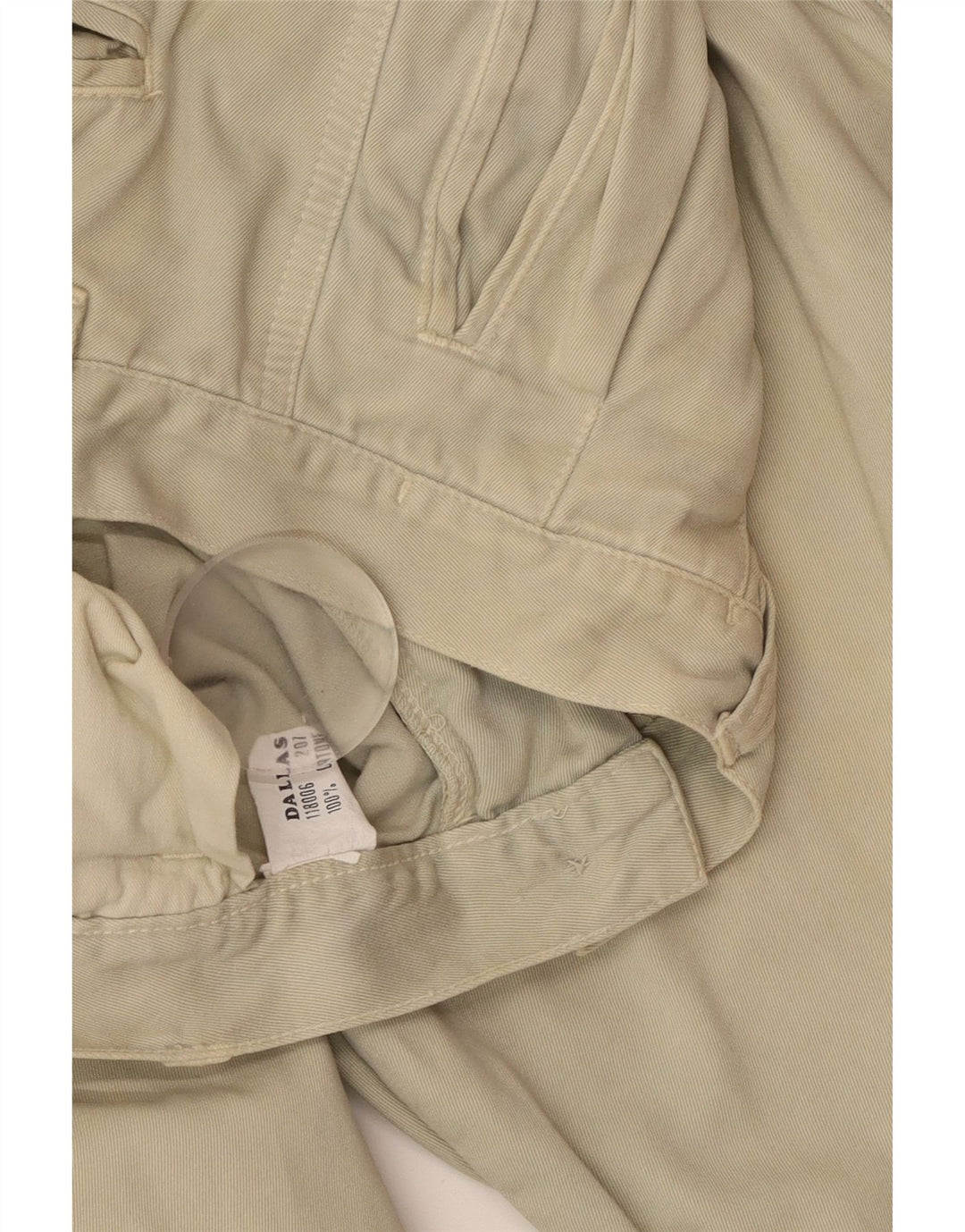 Dallas Mens Pegged Casual Trousers W34 L29  Green Cotton