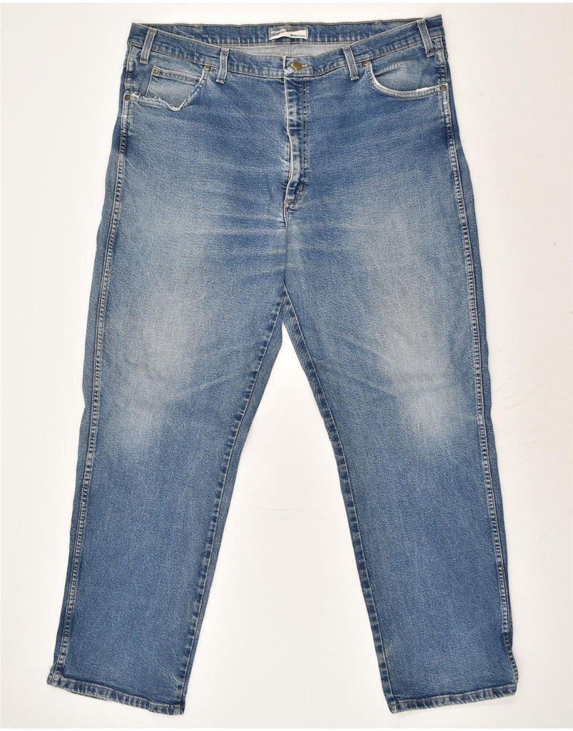 WRANGLER Mens Slim Jeans W42 L32 Blue | Vintage Wrangler | Thrift | Second-Hand Wrangler | Used Clothing | Messina Hembry 