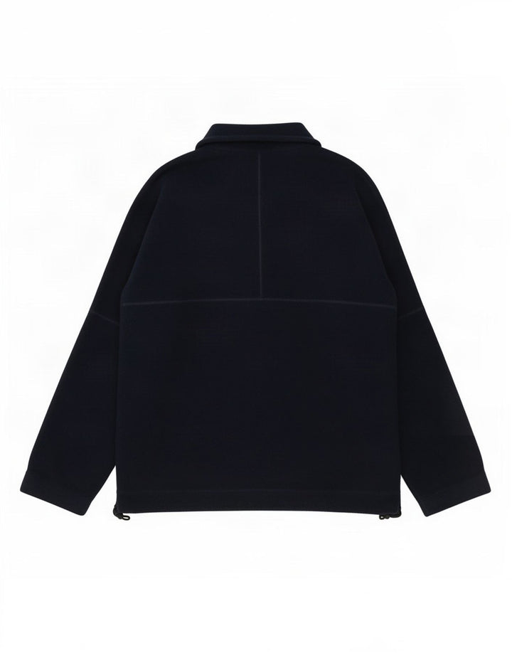 Colmar Mens Button Neck Fleece Jumper Medium Navy Blue Polyester