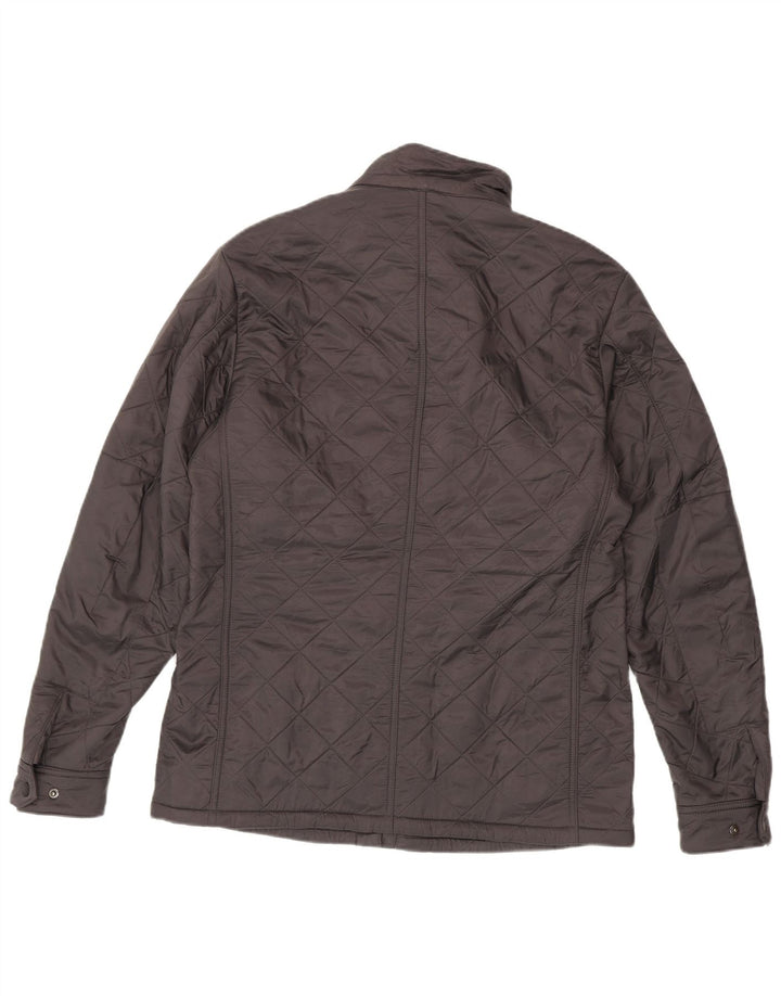 Barbour Mens Quilted Jacket UK 40 Large Grey Polyamide