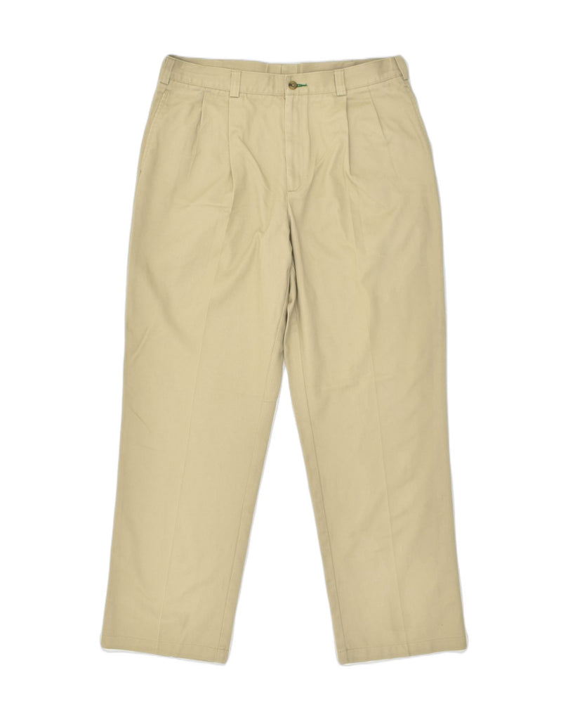 TOMMY HILFIGER Mens Straight Chino Trousers W36 L32 Beige Cotton | Vintage Tommy Hilfiger | Thrift | Second-Hand Tommy Hilfiger | Used Clothing | Messina Hembry 