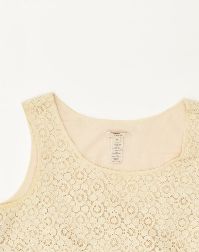 J. CREW Womens Sleeveless Blouse Top US 6 Medium Beige Cotton | Vintage J. Crew | Thrift | Second-Hand J. Crew | Used Clothing | Messina Hembry 