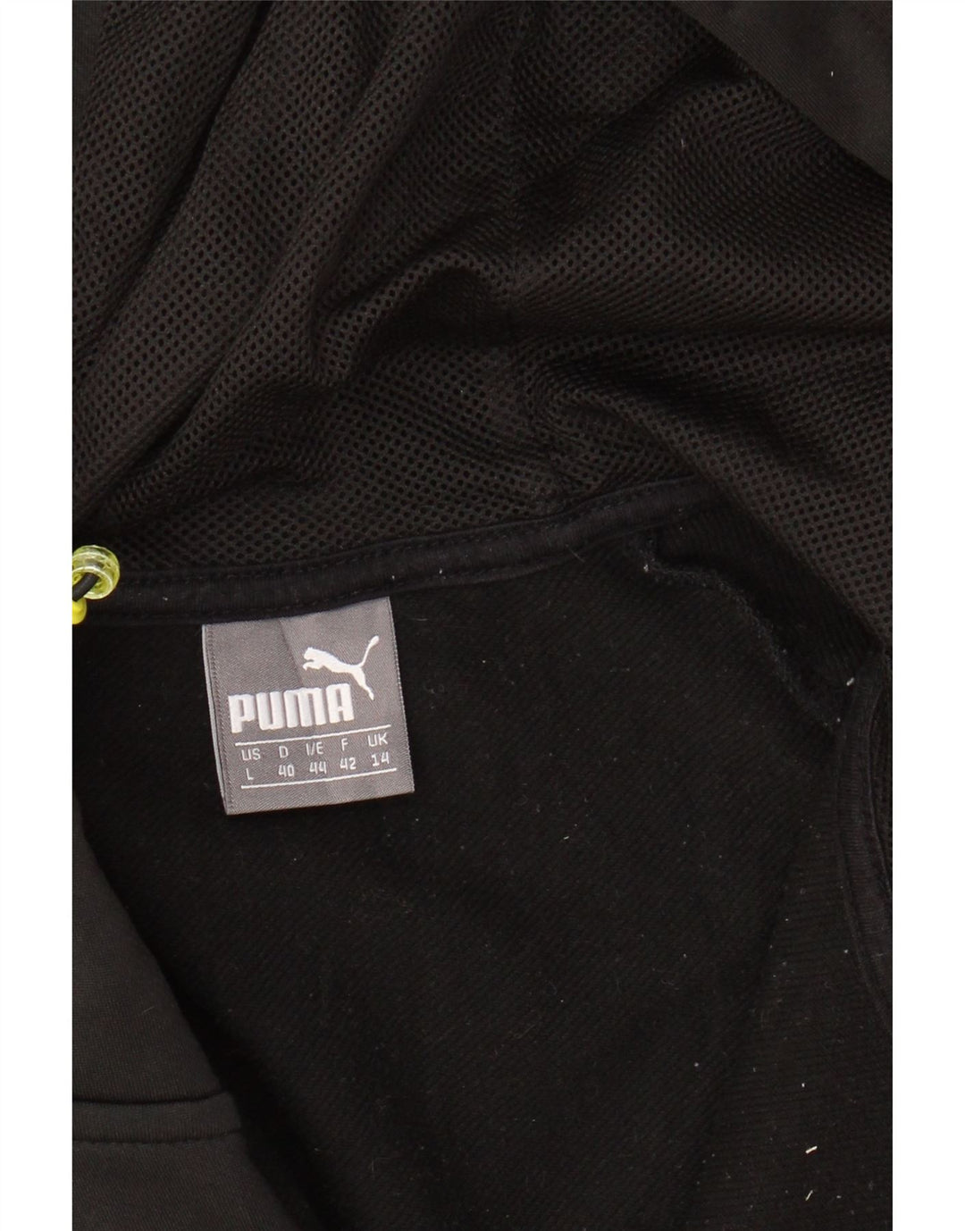 PUMA Womens Zip Hoodie Sweater UK 14 Medium Black