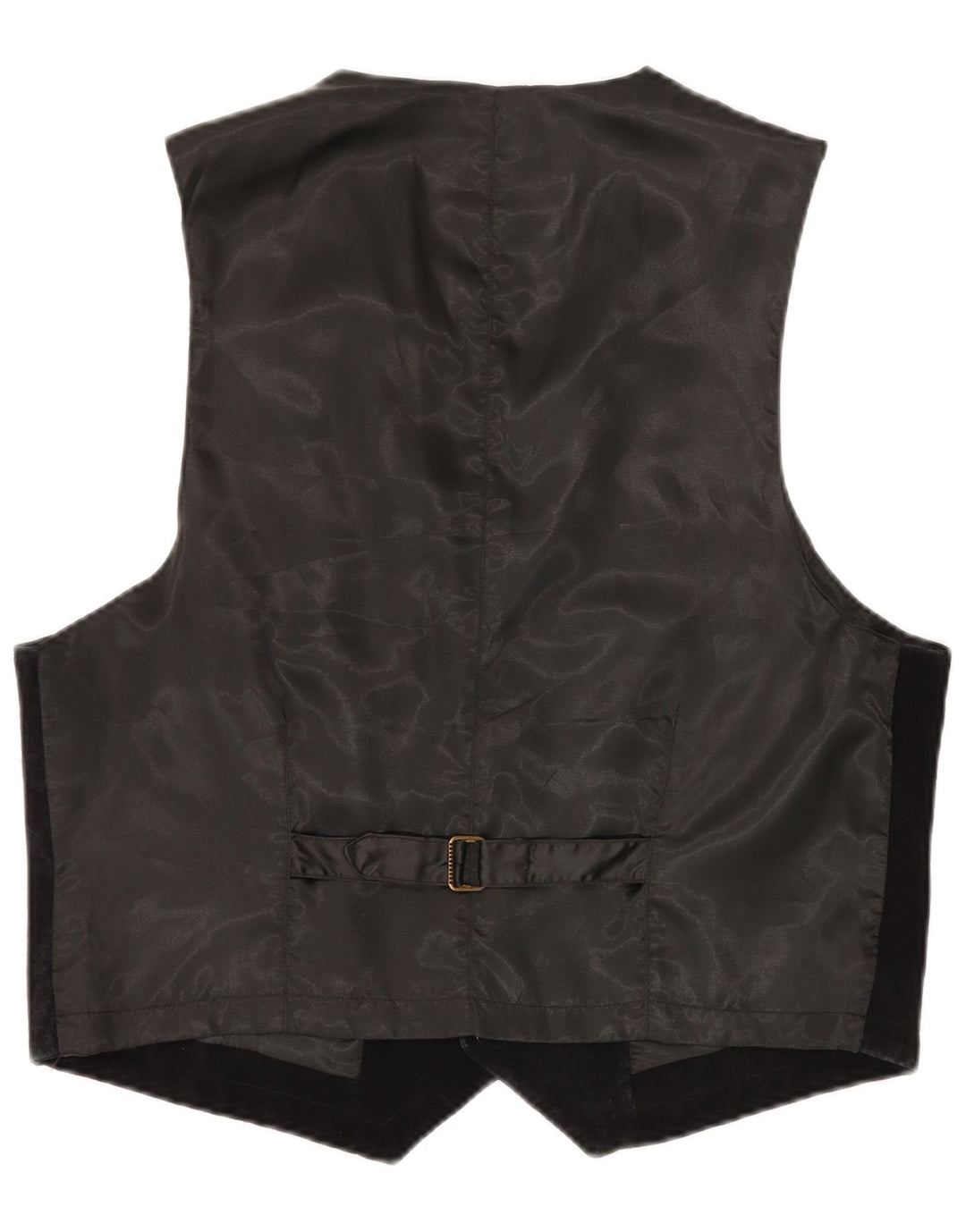 S.OLIVER Mens Suede Waistcoat XL Black Leather