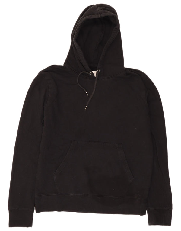 Marks & Spencer Mens Hoodie Jumper Medium Black Cotton