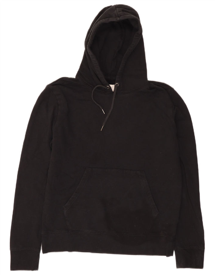 Marks & Spencer Mens Hoodie Jumper Medium Black Cotton