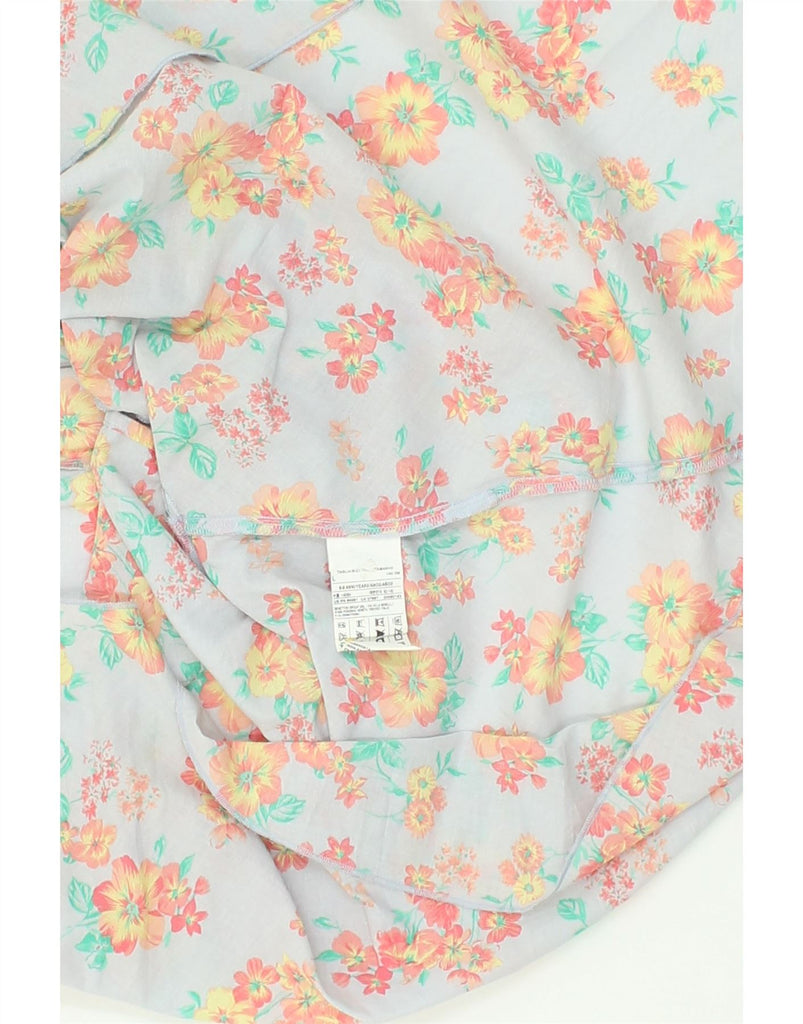 BENETTON Girls Sleeveless Sundress 8-9 Years Blue Floral Cotton | Vintage Benetton | Thrift | Second-Hand Benetton | Used Clothing | Messina Hembry 