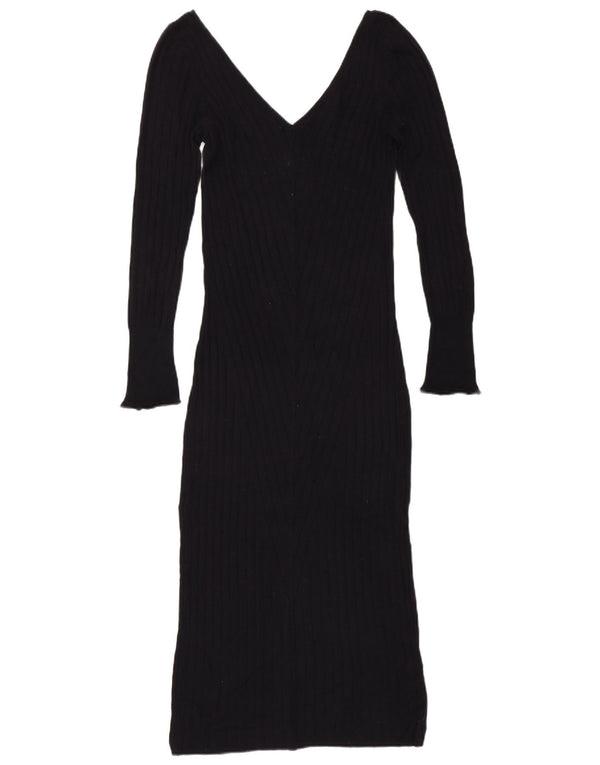 Topshop Womens Long Sleeve Maxi Jumper Dress UK 12 Medium Navy Blue