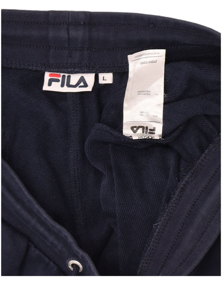 Fila Mens Graphic Sport Shorts Large  Navy Blue Cotton